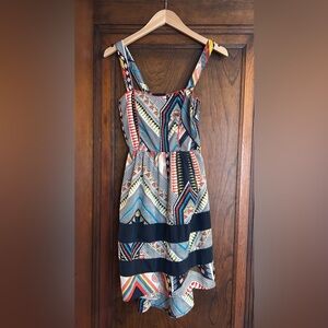 Band of Gypsies Multicolor Chevron Dress